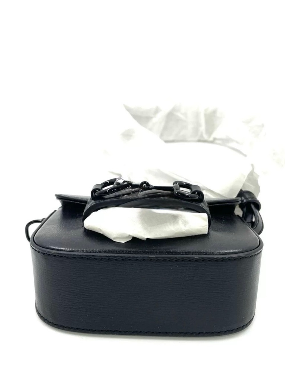 Gucci Azalea Mini Horsebit 1955 Shoulder Bag Black w Removable Strap Authentic - Picture 9 of 16